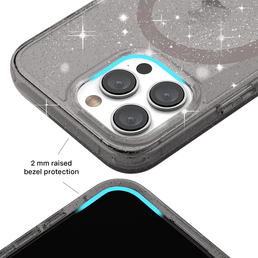 Grey Stardust Glitter iPhone Case
