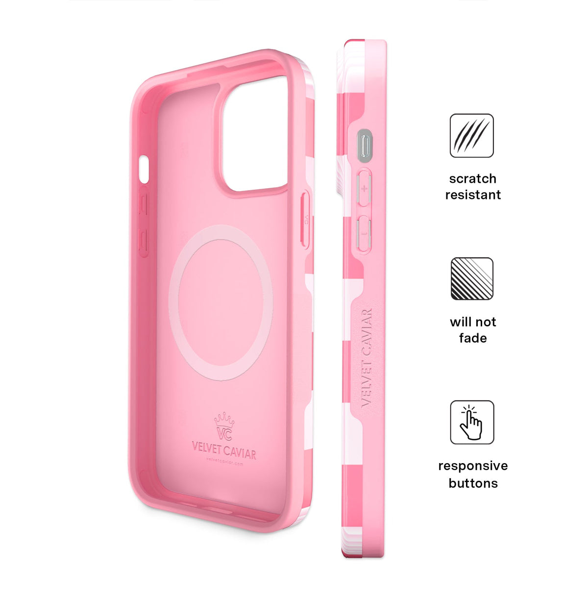 Pink Vibe Checkered iPhone Case