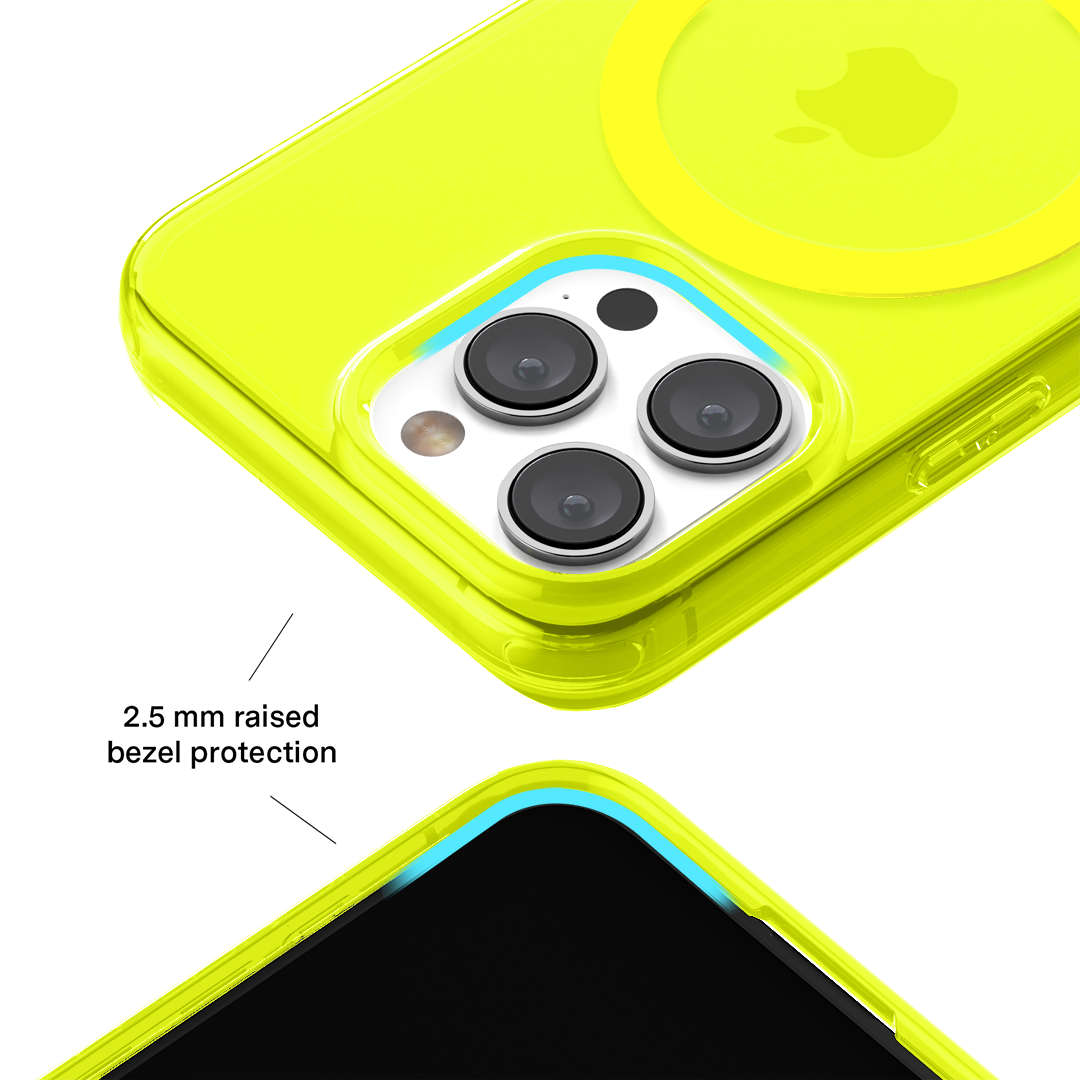 Neon Yellow Clear iPhone Case