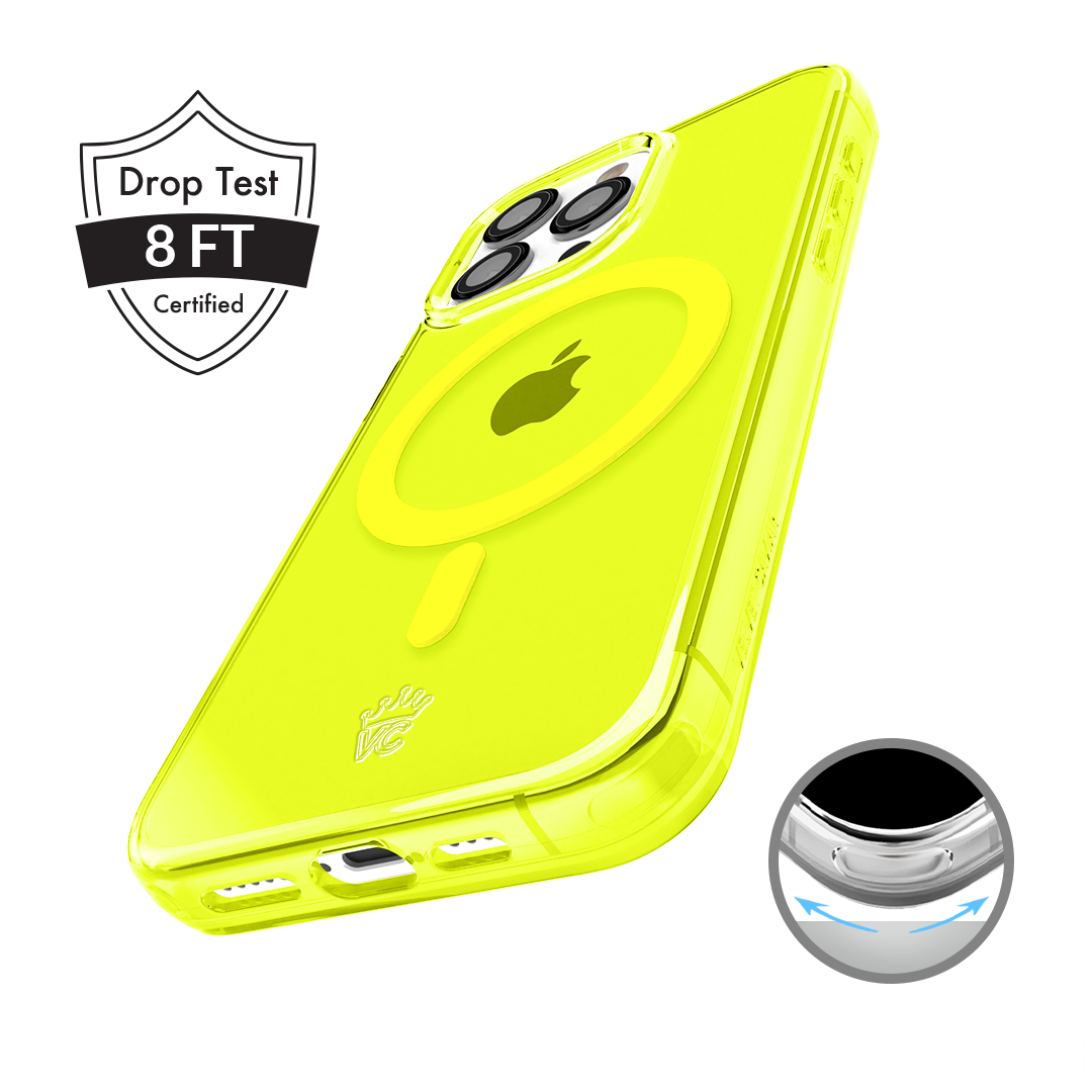 Neon Yellow Clear iPhone Case