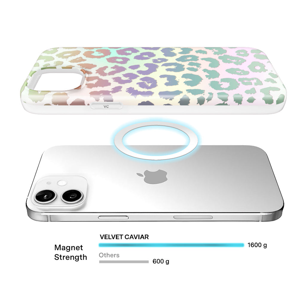White Opal Leopard iPhone Case