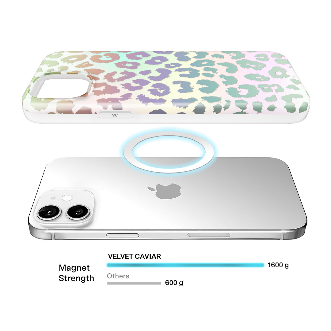 White Opal Leopard iPhone Case