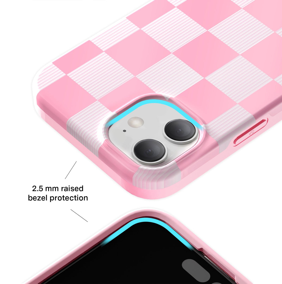 Pink Vibe Checkered iPhone Case