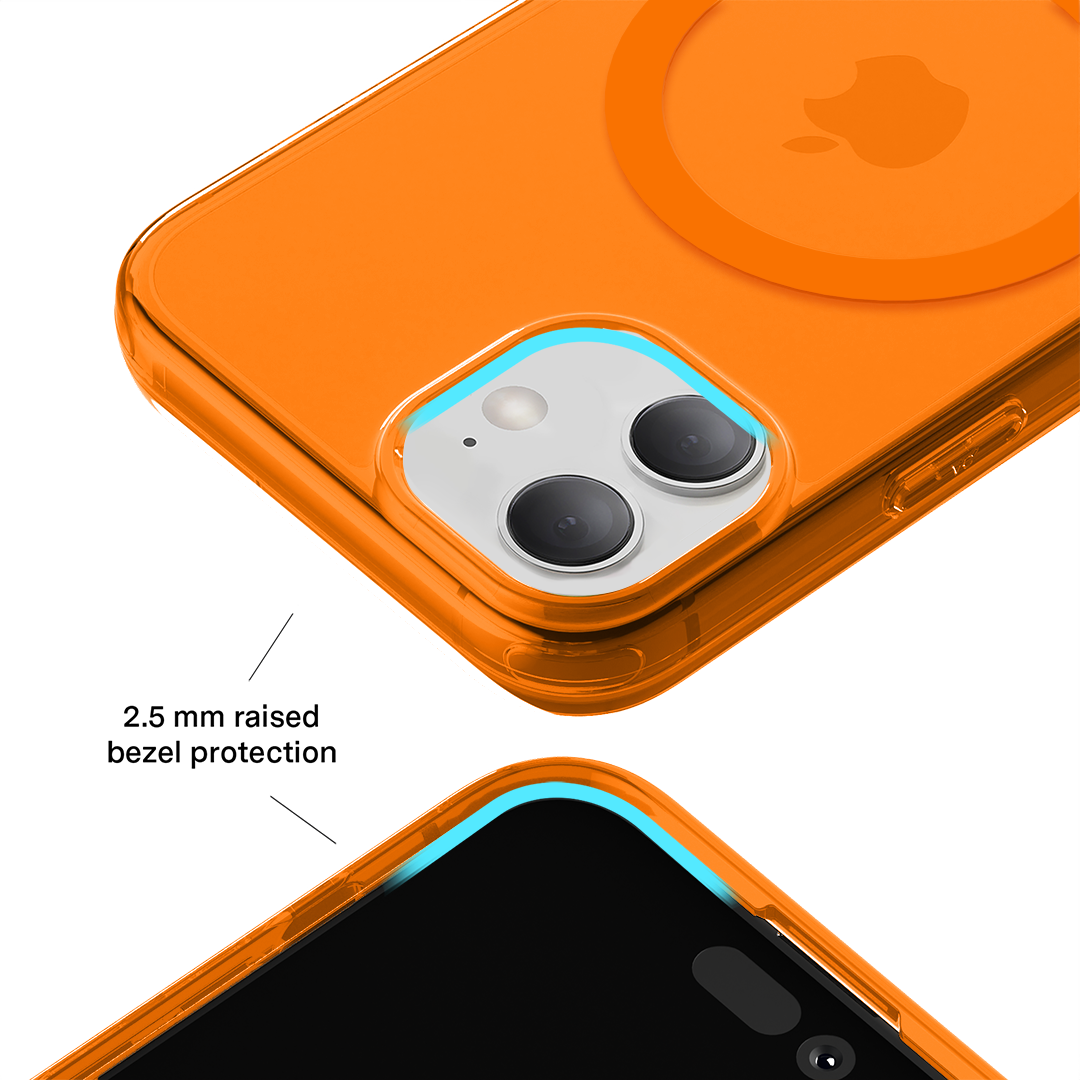 Neon Orange Clear iPhone Case