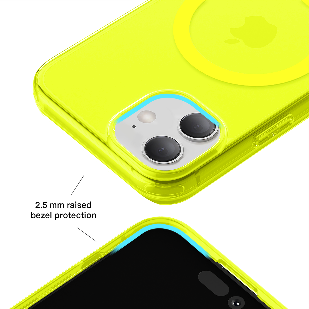 Neon Yellow Clear iPhone Case