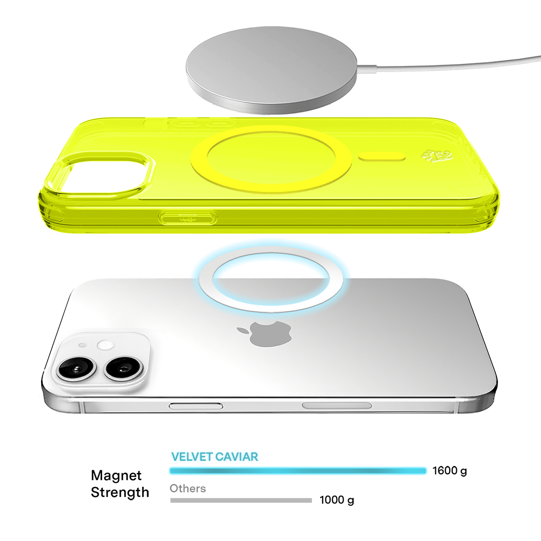 Neon Yellow Clear iPhone Case