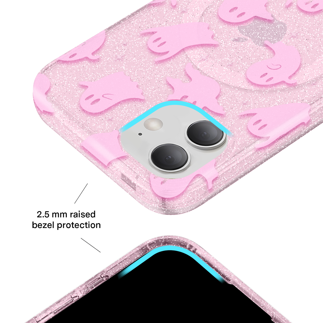 Ghosted Pink Glitter iPhone Case