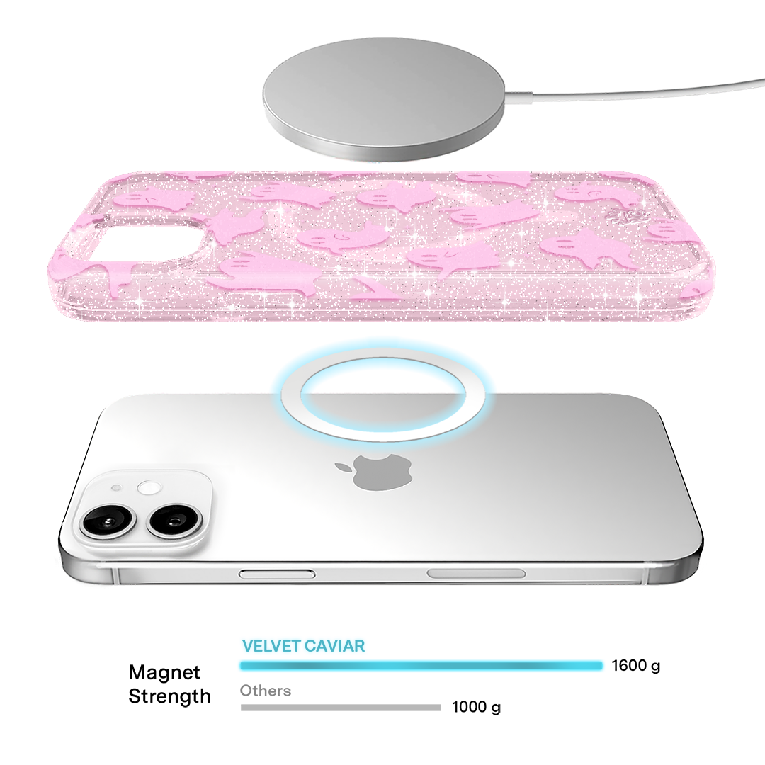 Ghosted Pink Glitter iPhone Case