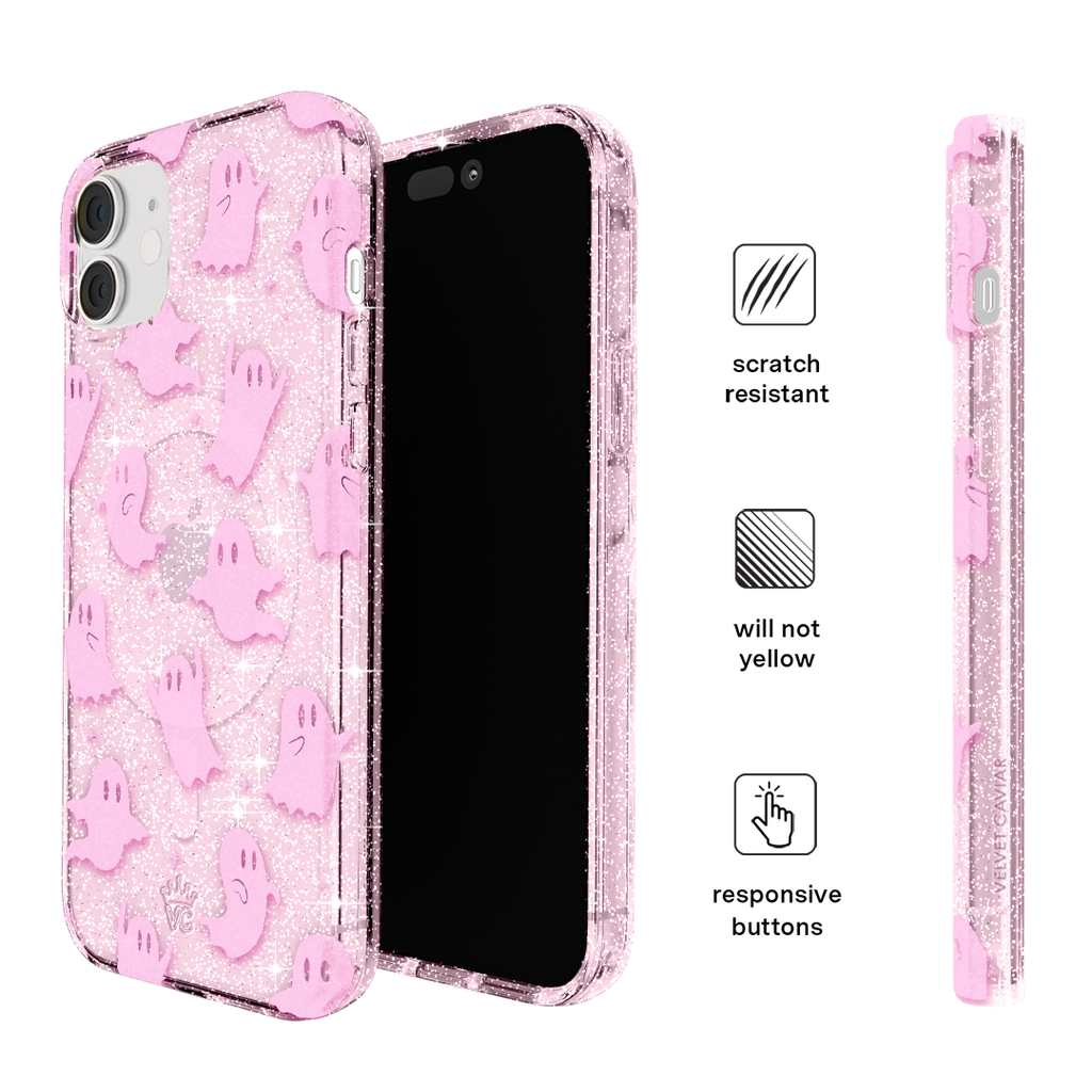 Ghosted Pink Glitter iPhone Case