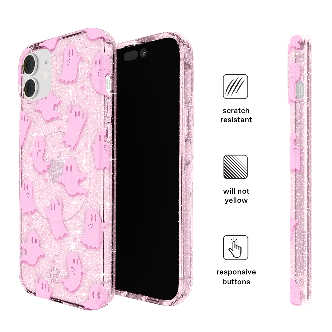 Ghosted Pink Glitter iPhone Case