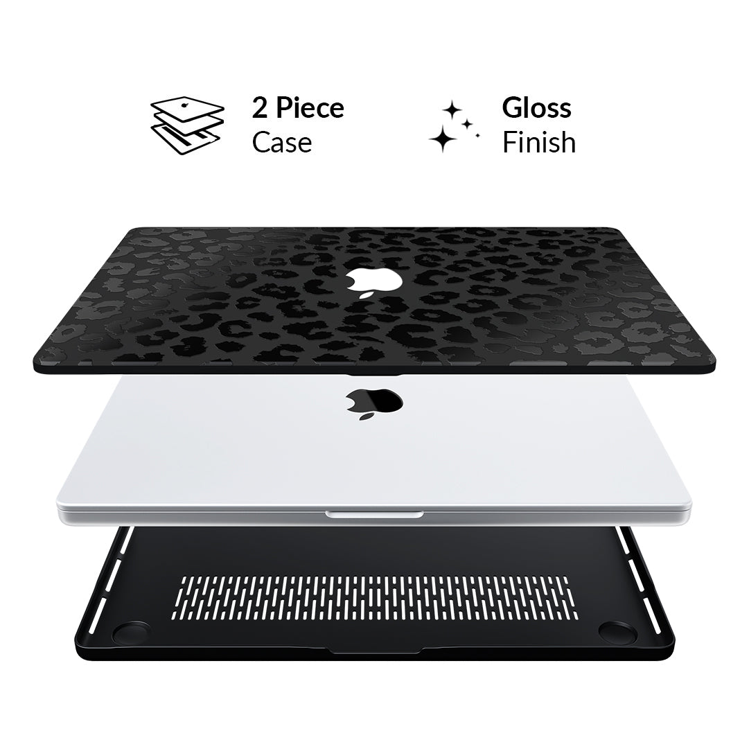 Black Leopard MacBook Case