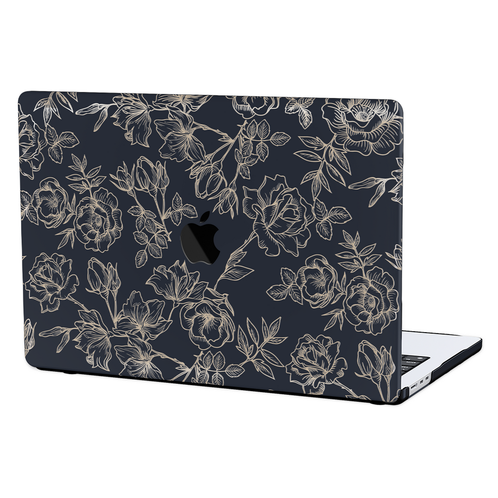 Floral Rose Gold MacBook Case