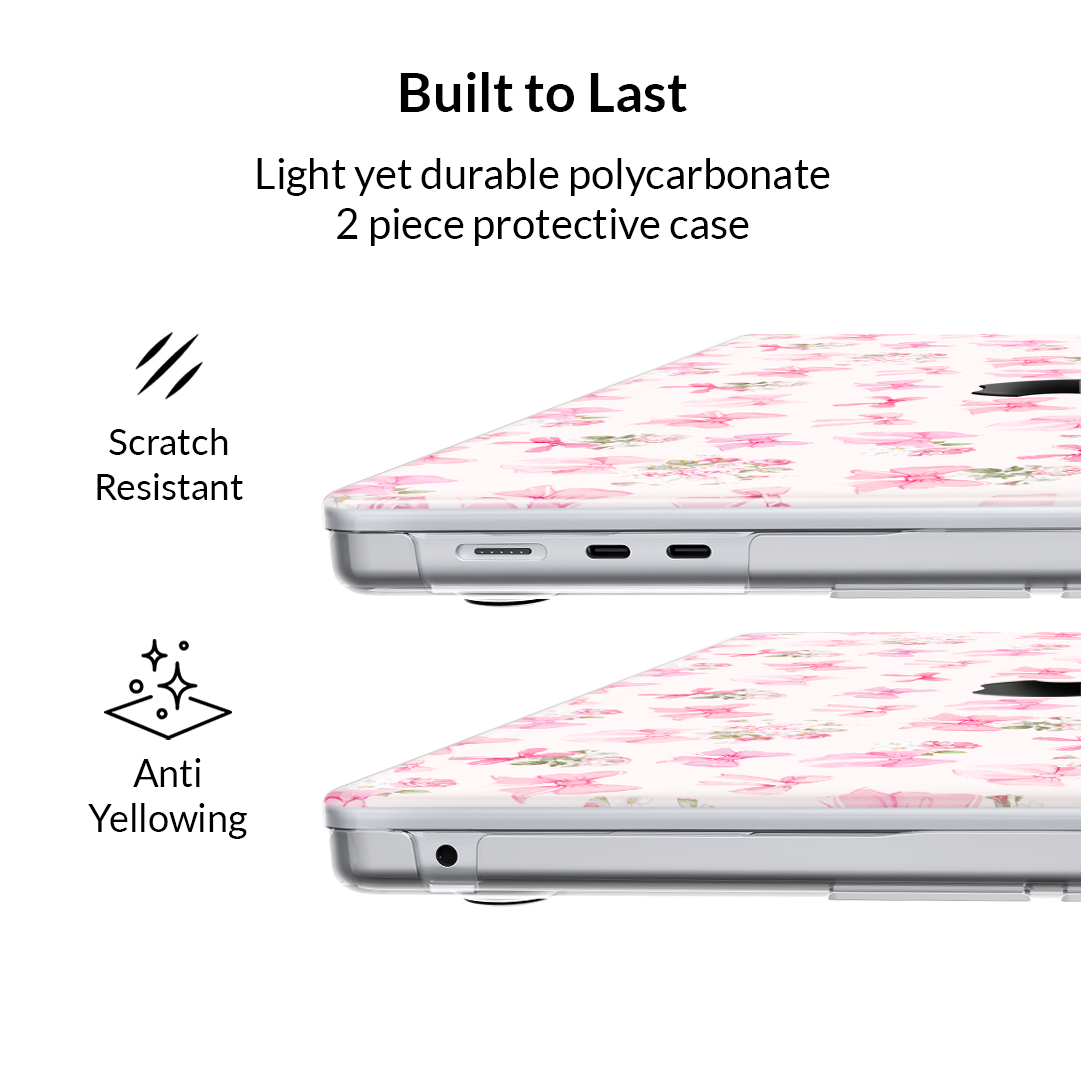 Posie Pink Bows MacBook Case