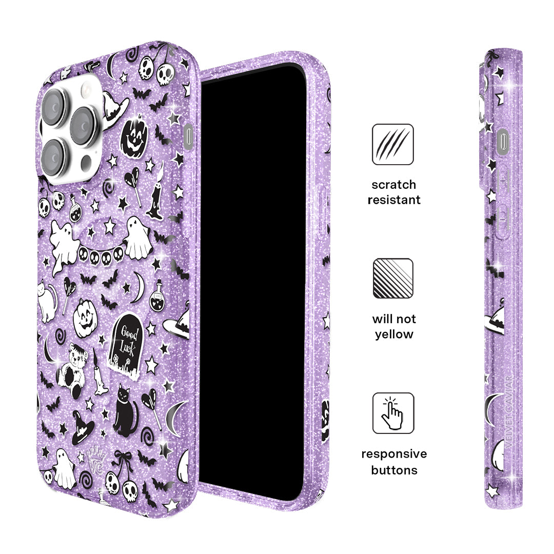 Witchy Lilac Glitter iPhone Case