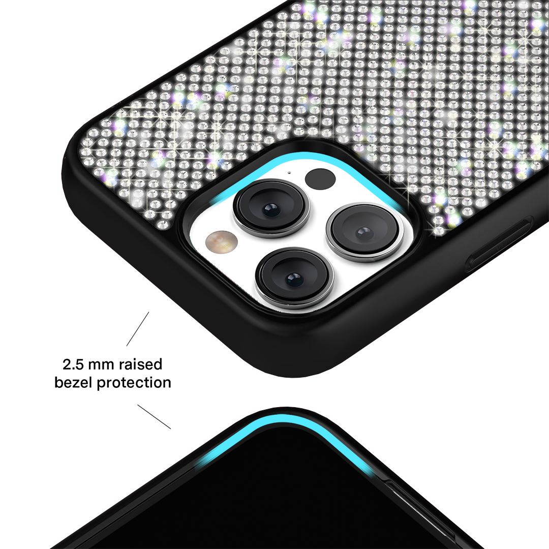 Black Caviar Crystals iPhone Case