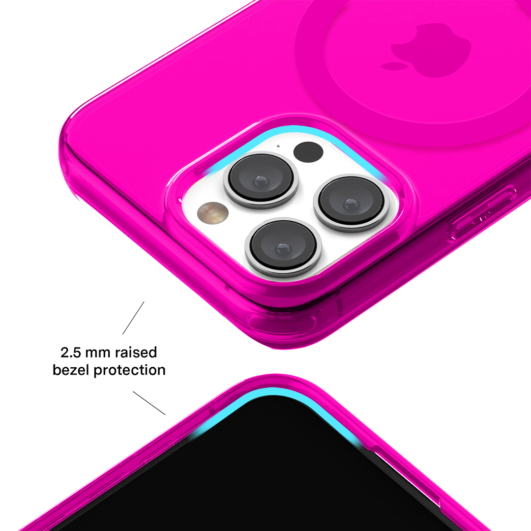 Neon Pink Clear iPhone Case