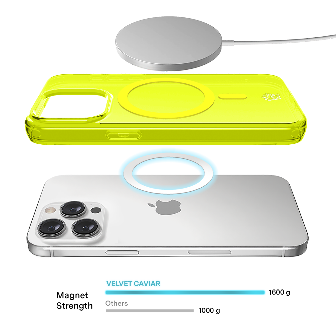 Neon Yellow Clear iPhone Case