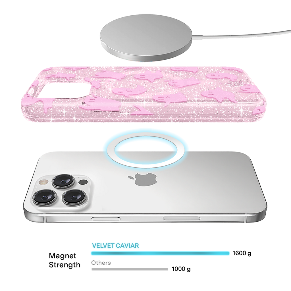 Ghosted Pink Glitter iPhone Case
