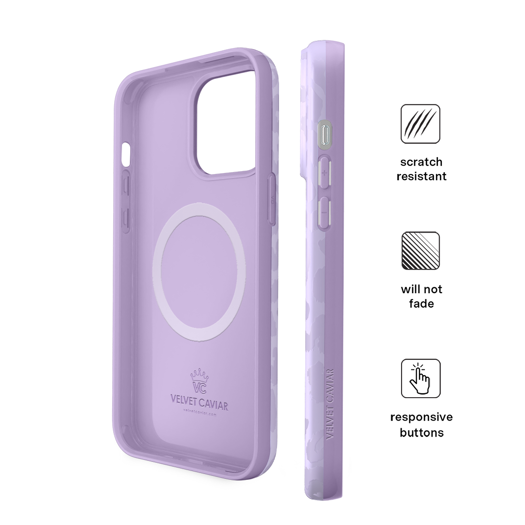 Lilac Leopard iPhone Case