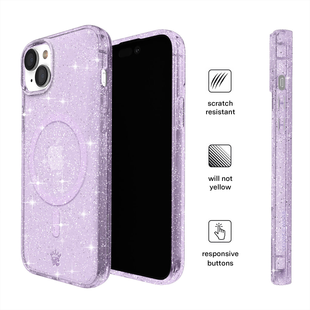 Lilac Stardust Glitter iPhone Case