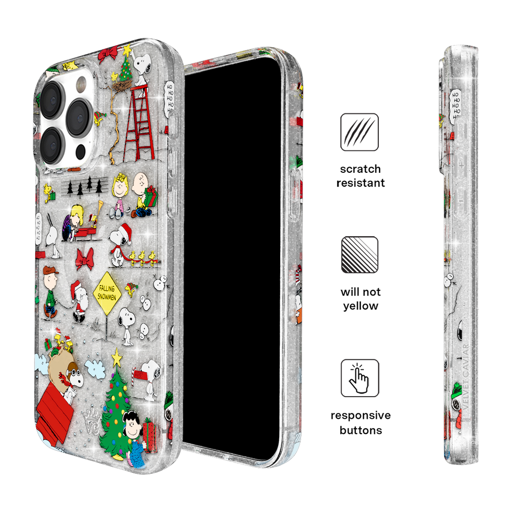 Snoopy Christmas Glitter iPhone Case