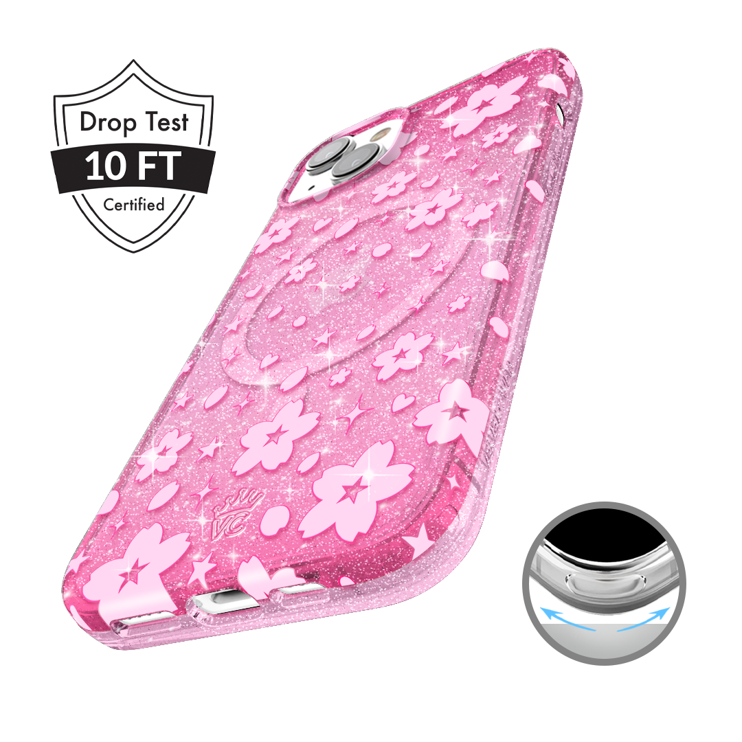 Cherry Blossom Glitter iPhone Case