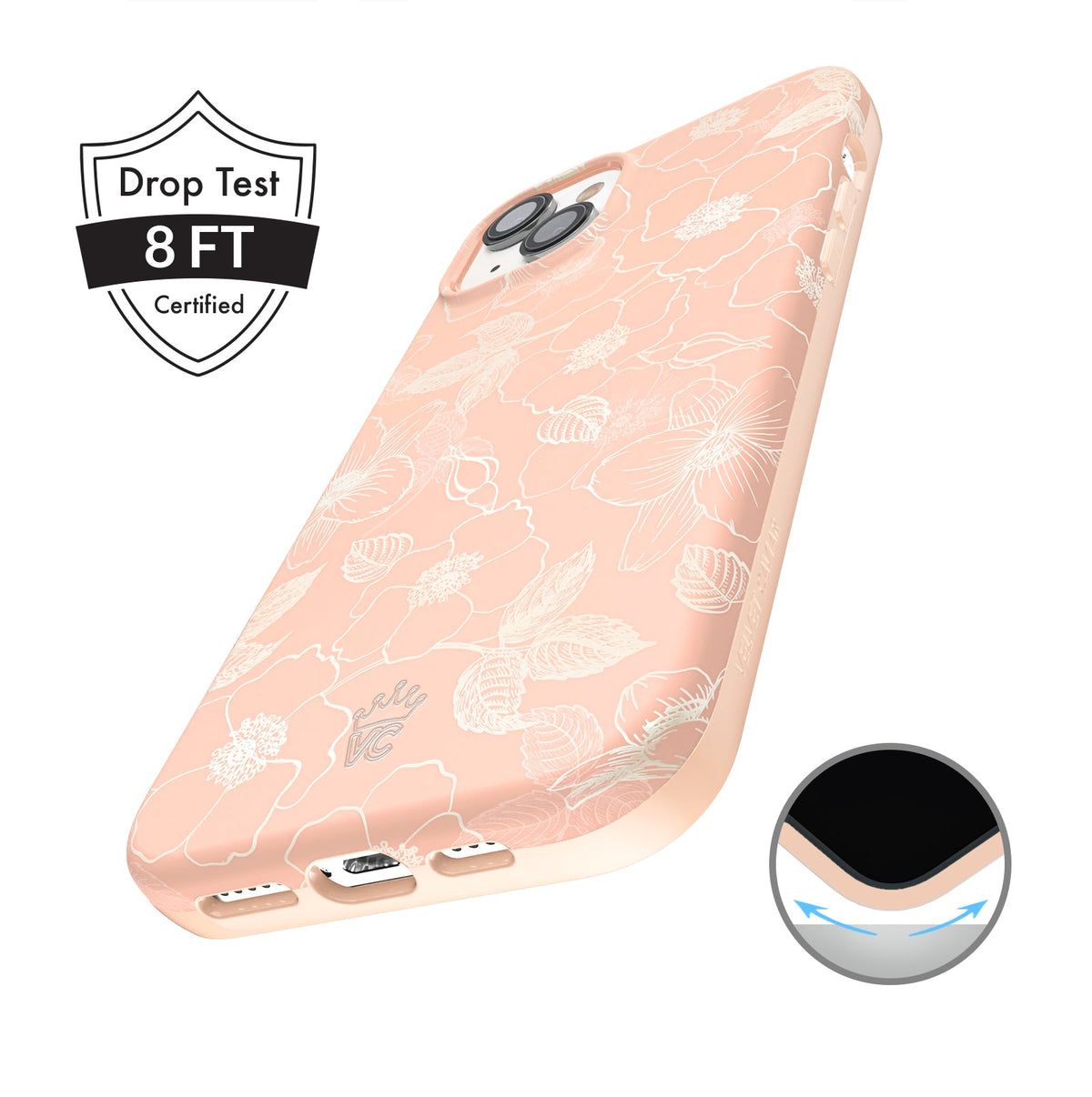 Peach Blossom Floral iPhone Case