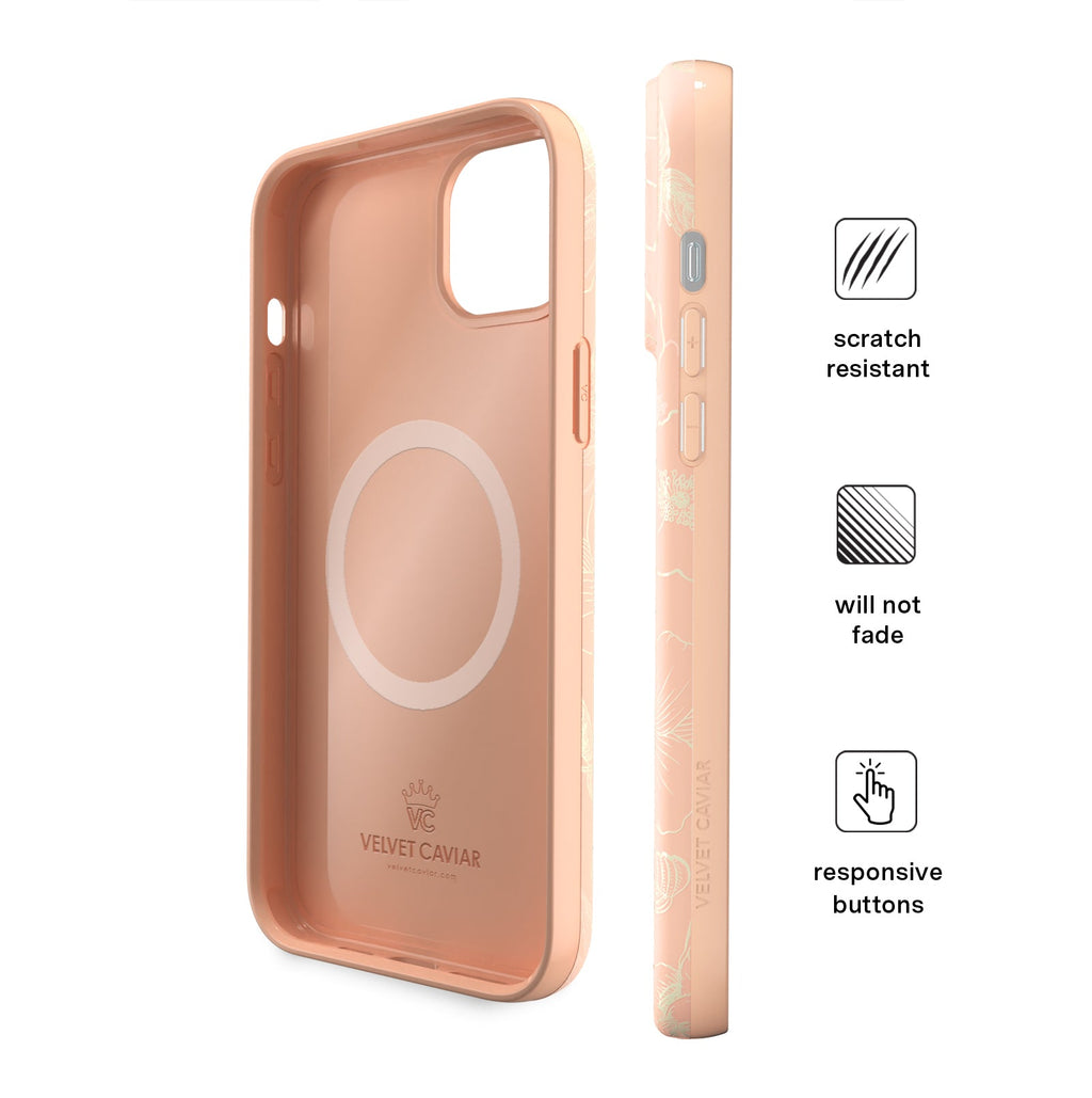 Peach Blossom Floral iPhone Case