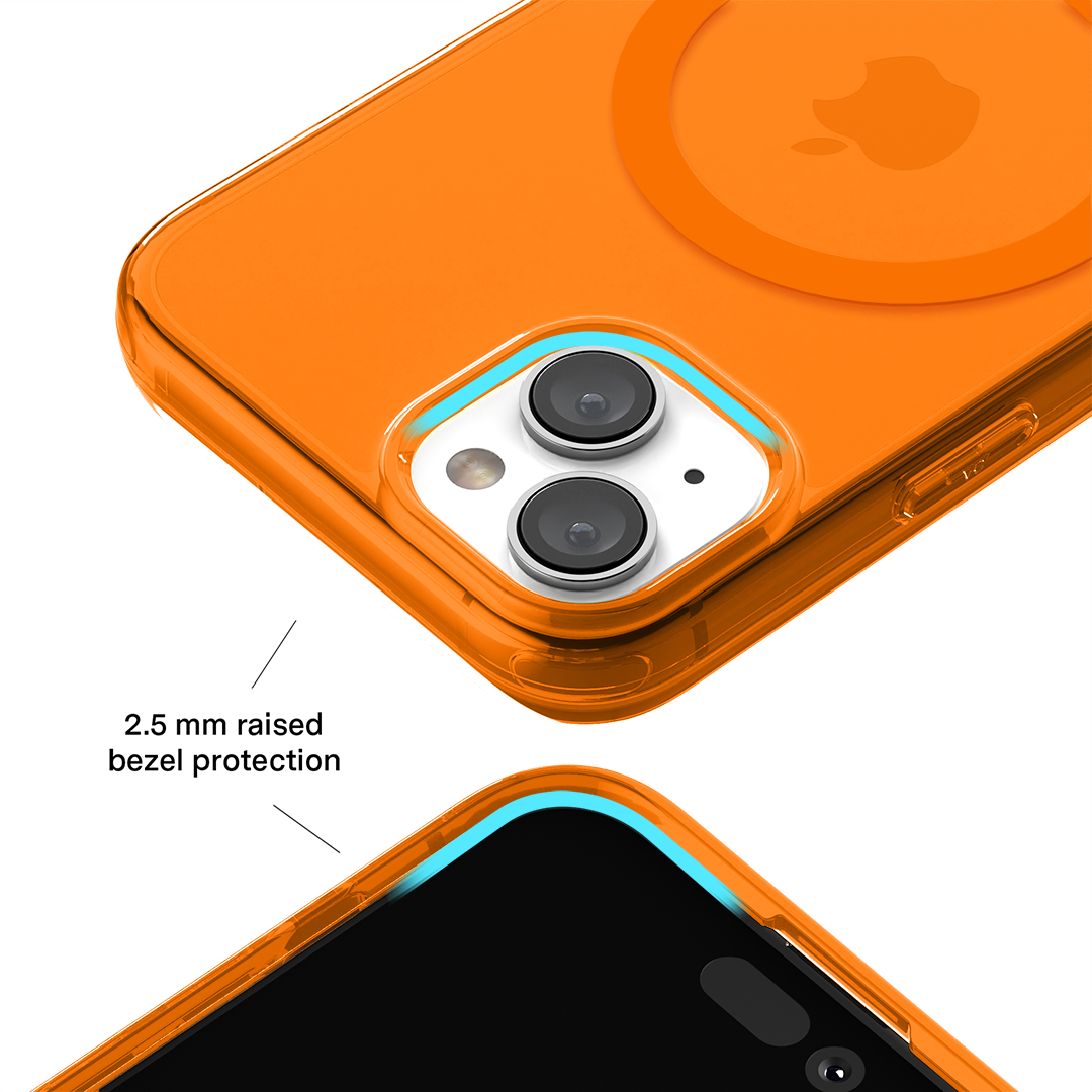 Neon Orange Clear iPhone Case