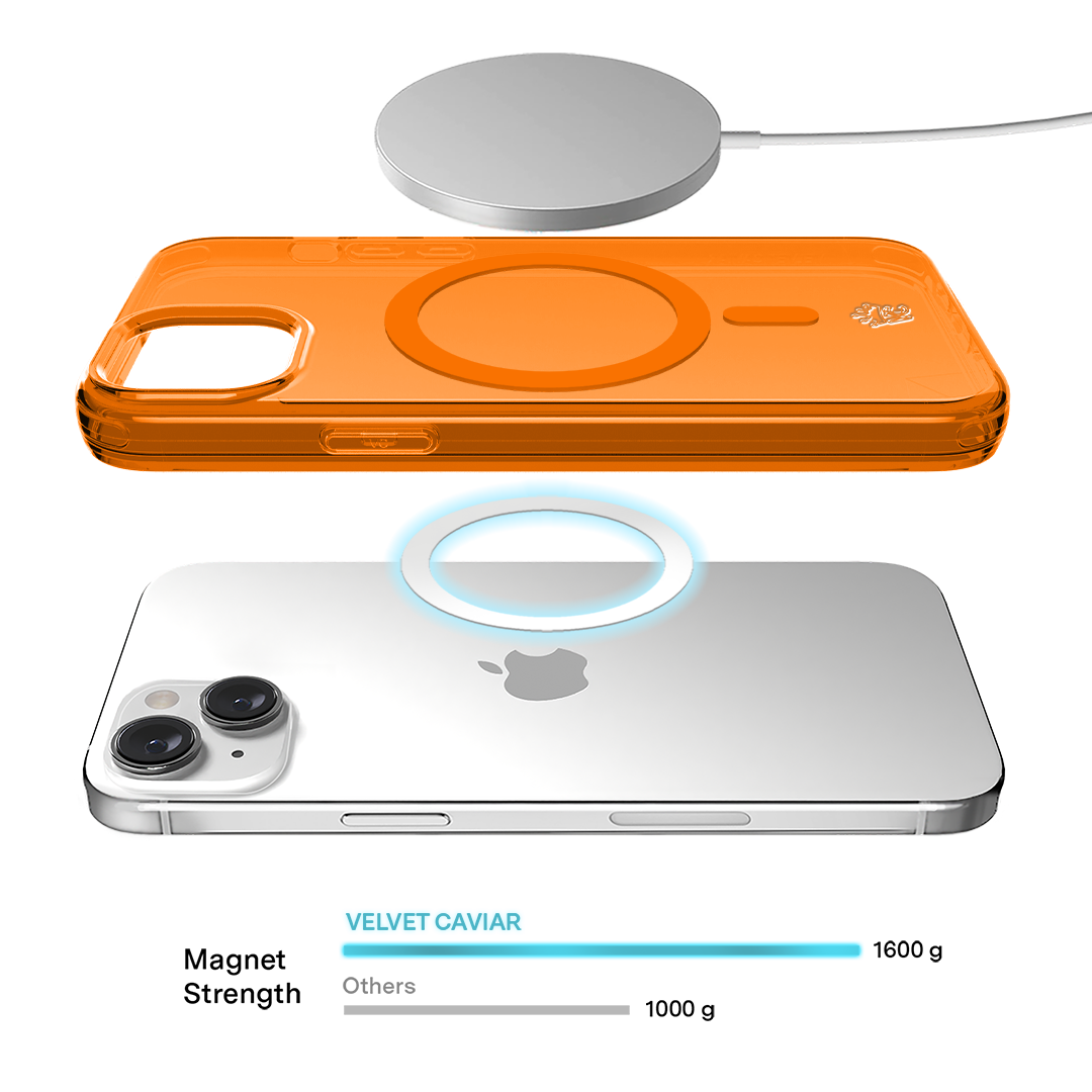 Neon Orange Clear iPhone Case