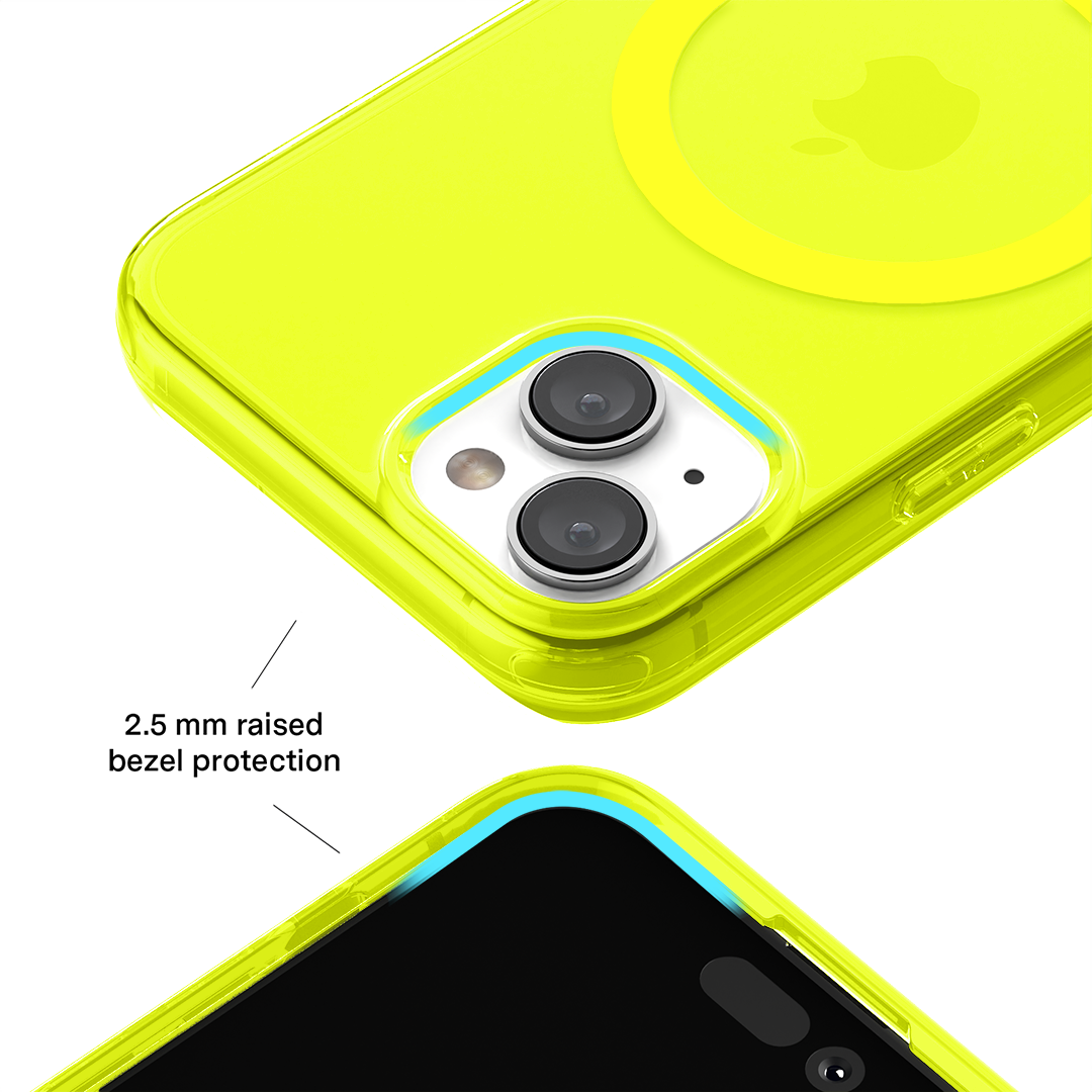 Neon Yellow Clear iPhone Case
