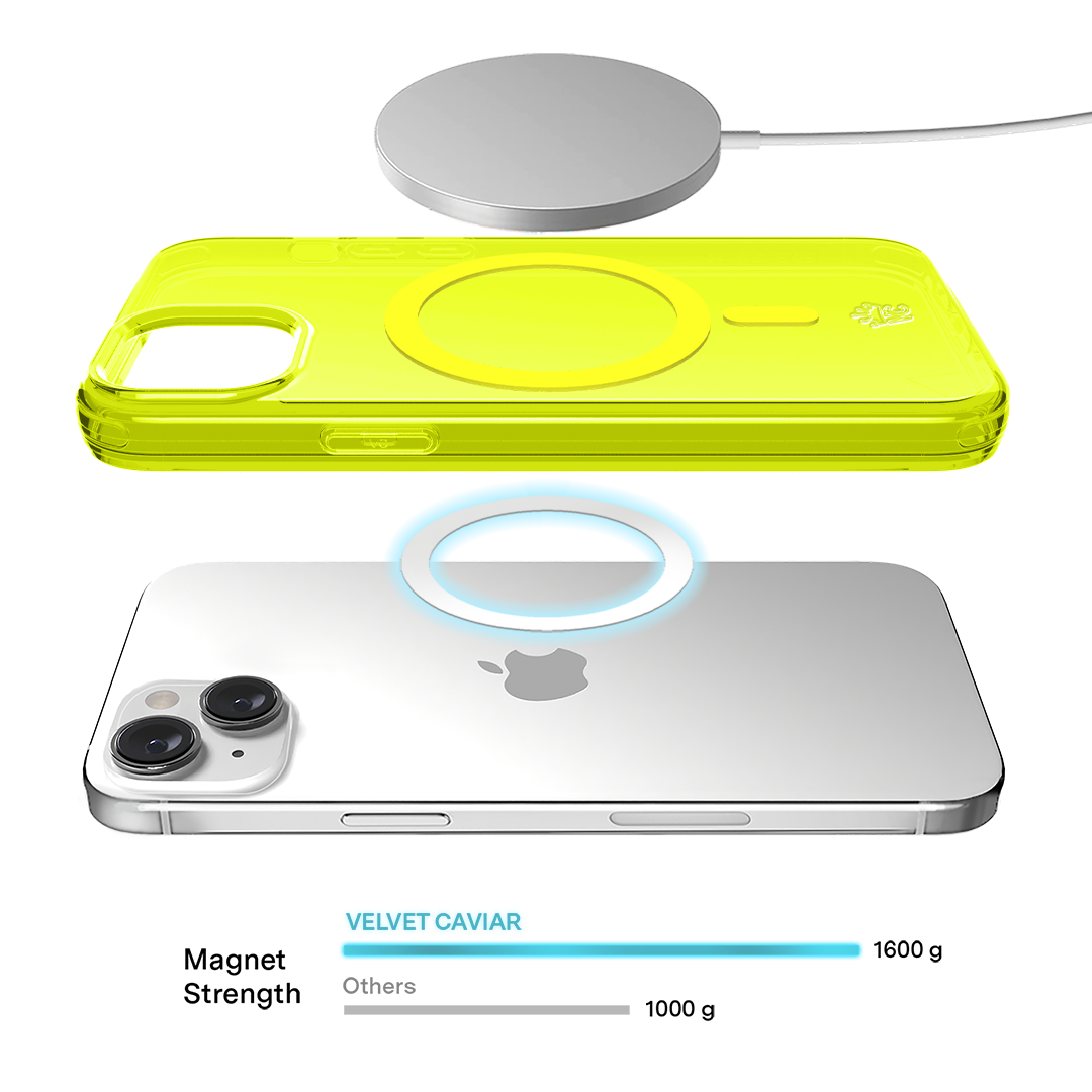 Neon Yellow Clear iPhone Case