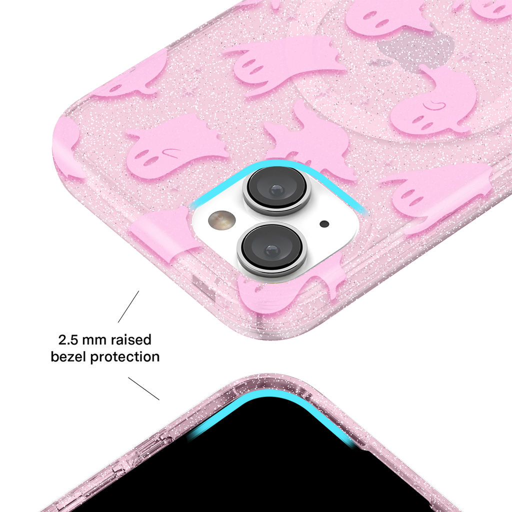 Ghosted Pink Glitter iPhone Case