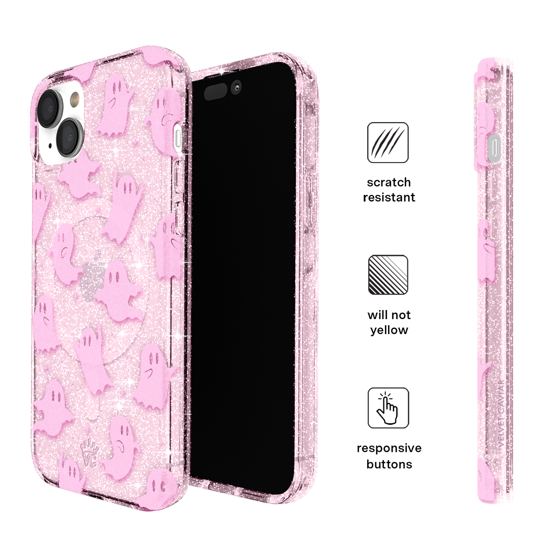 Ghosted Pink Glitter iPhone Case