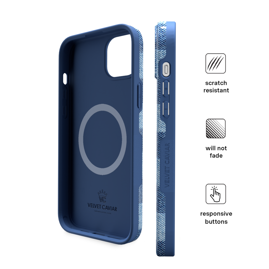 Denim Vibe Checkered iPhone Case
