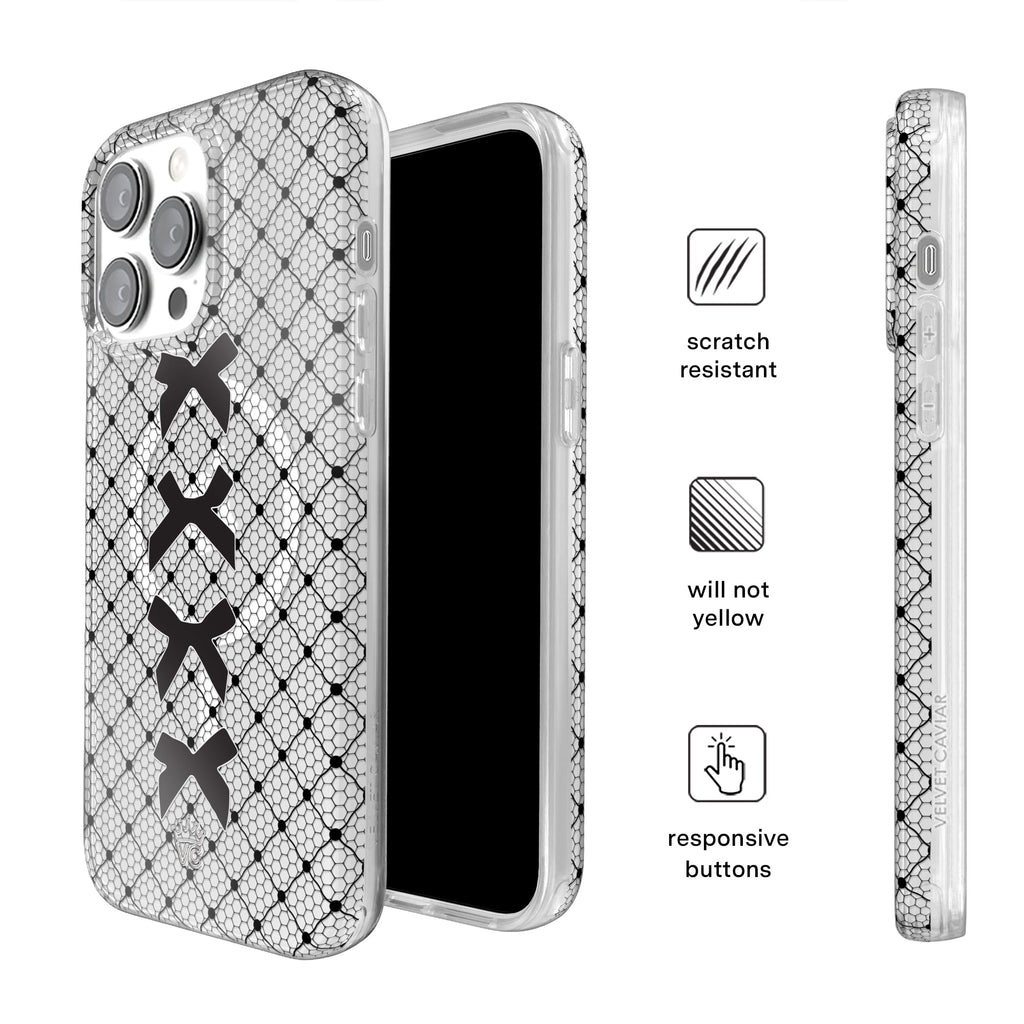 Lacy Black Bows iPhone Case