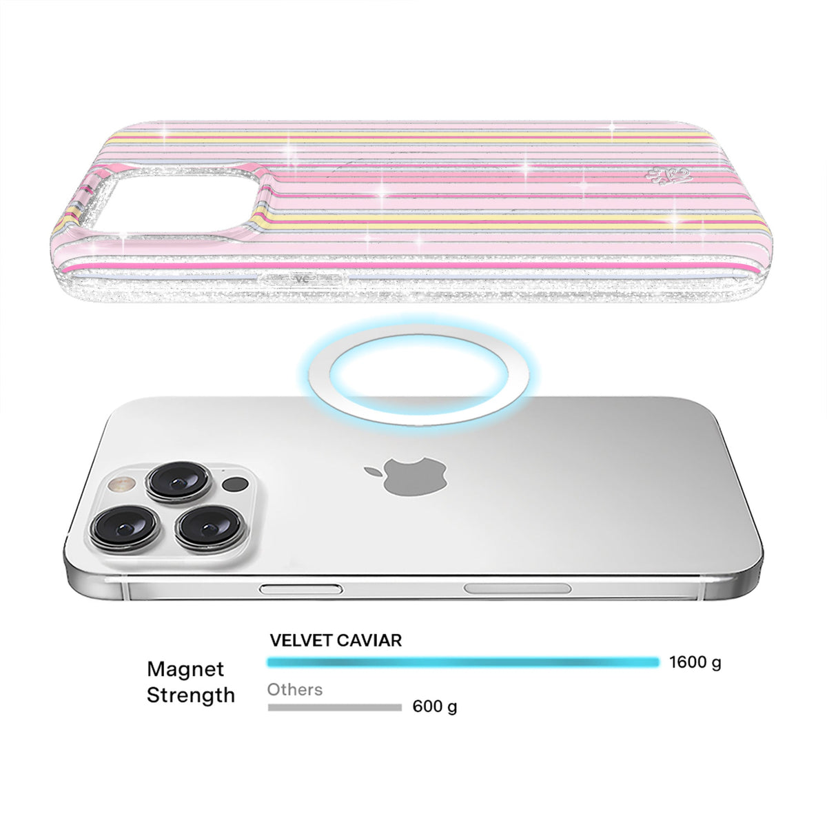 Sunkissed Stripes Glitter iPhone Case