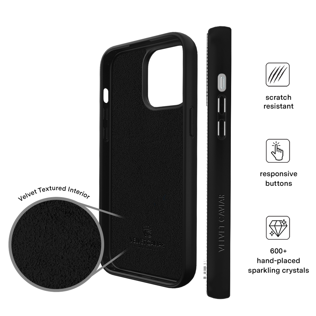 Black Caviar Crystals iPhone Case