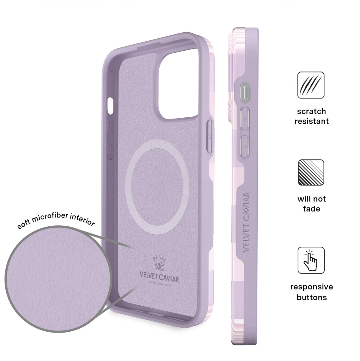 Lilac Vibe Checkered iPhone Case