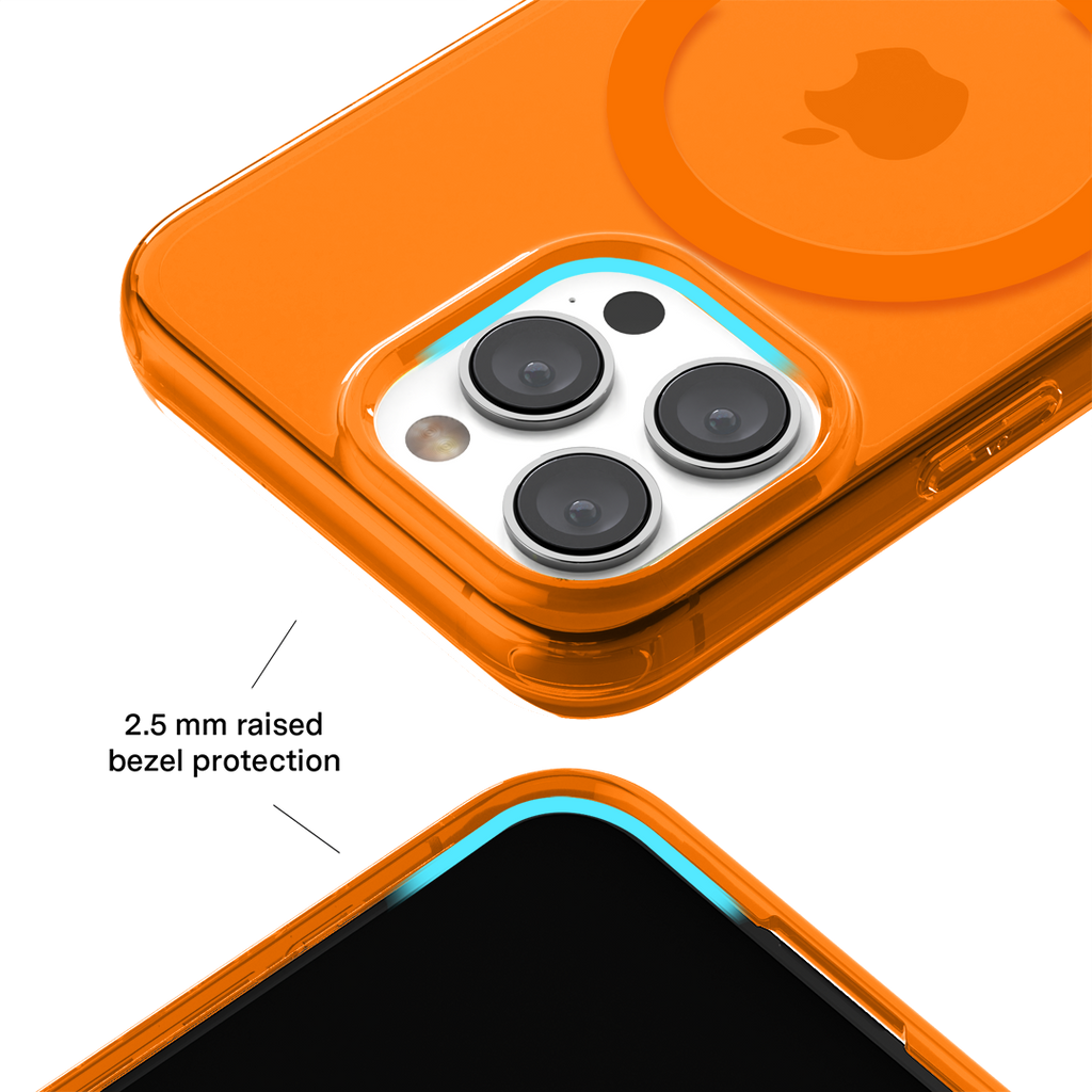 Neon Orange Clear iPhone Case