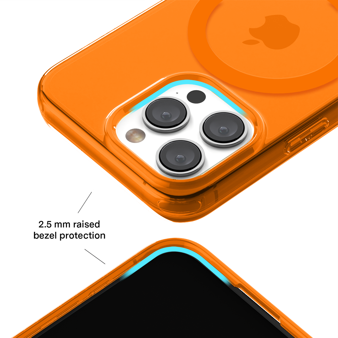 Neon Orange Clear iPhone Case