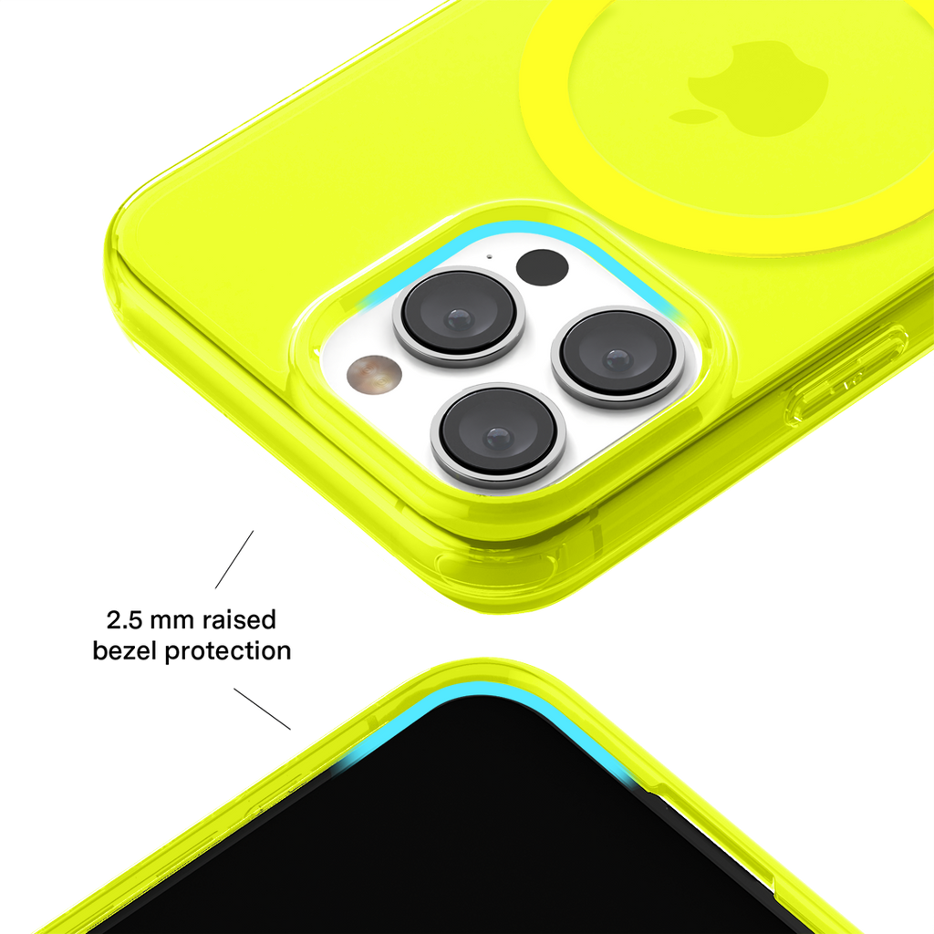Neon Yellow Clear iPhone Case