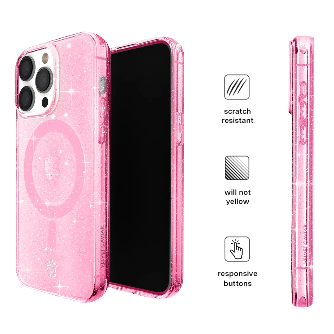 Pink Stardust Glitter iPhone Case