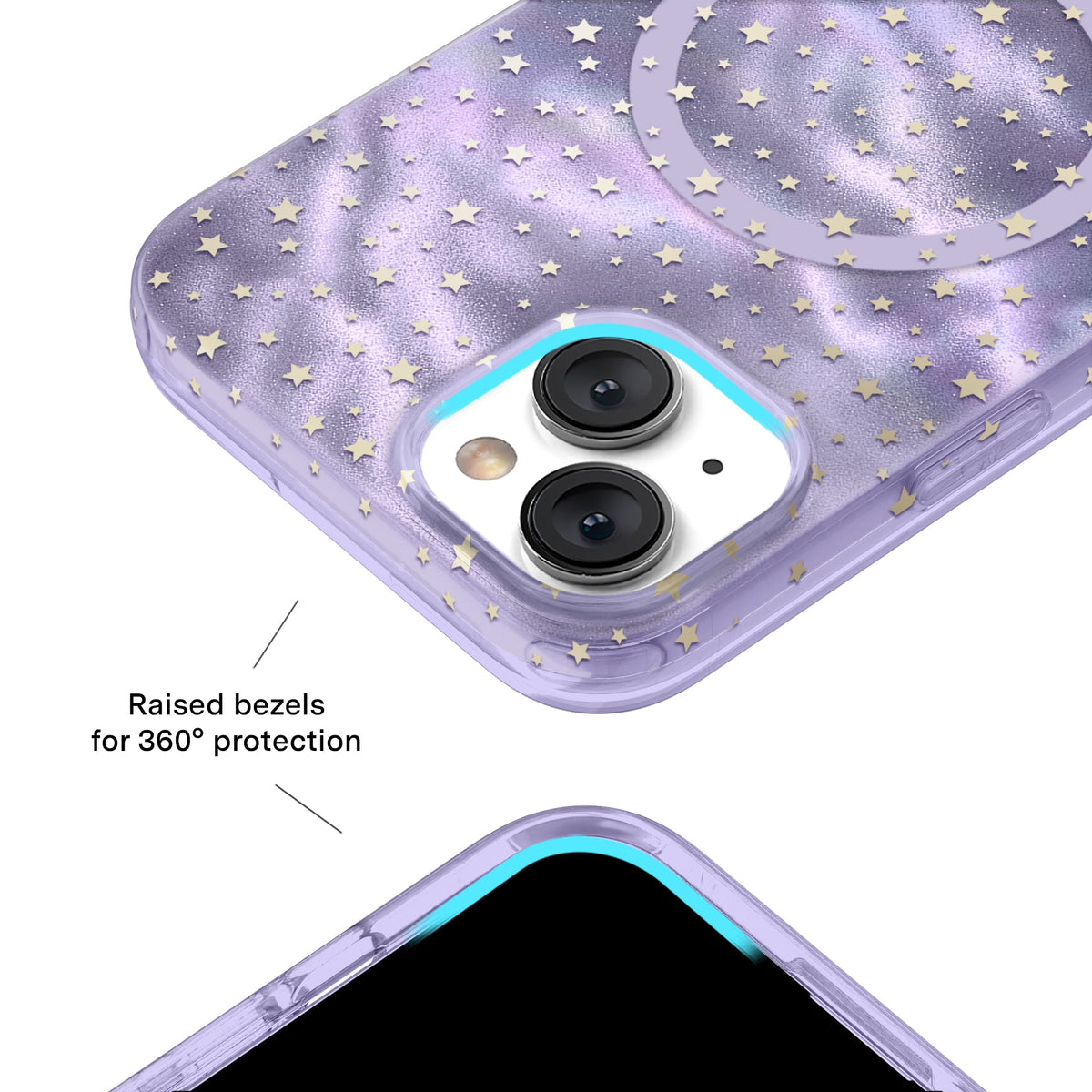 Lilac Celestial Stars iPhone Case