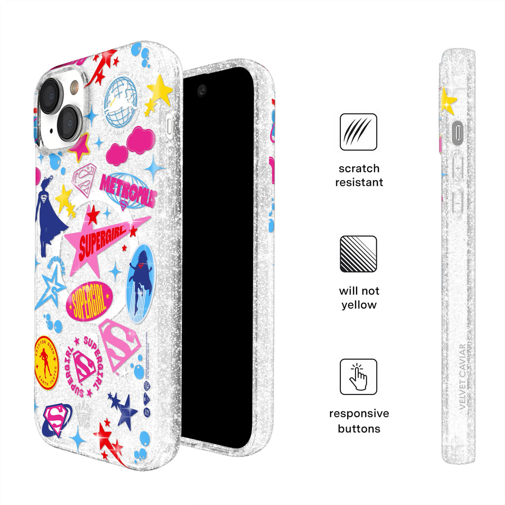 Supergirl Krypto Glitter iPhone Case