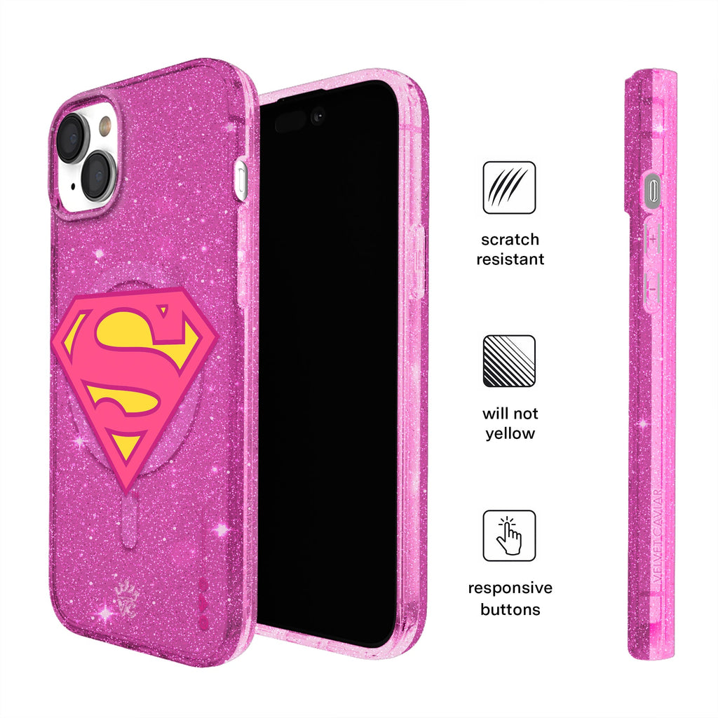 Supergirl Stardust Glitter iPhone Case