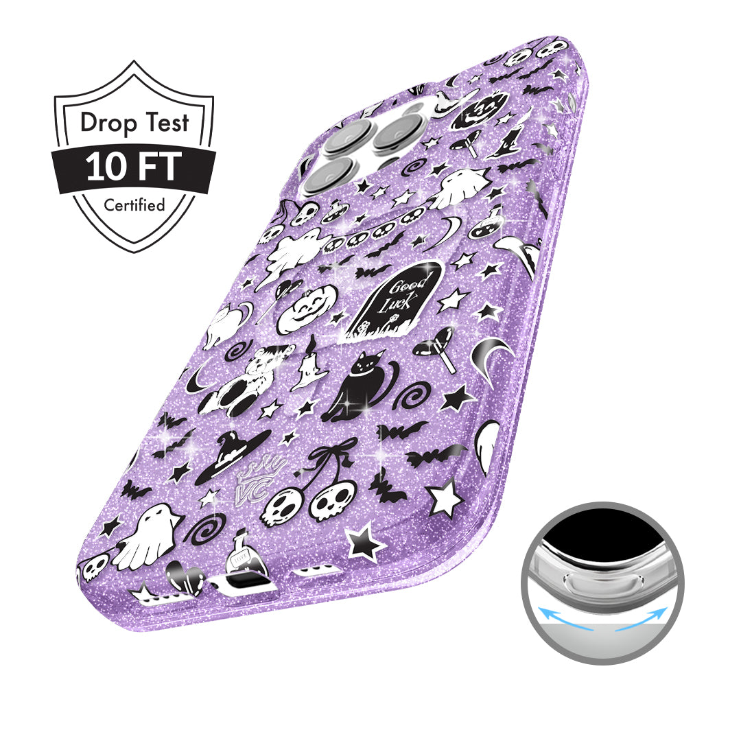 Witchy Lilac Glitter iPhone Case