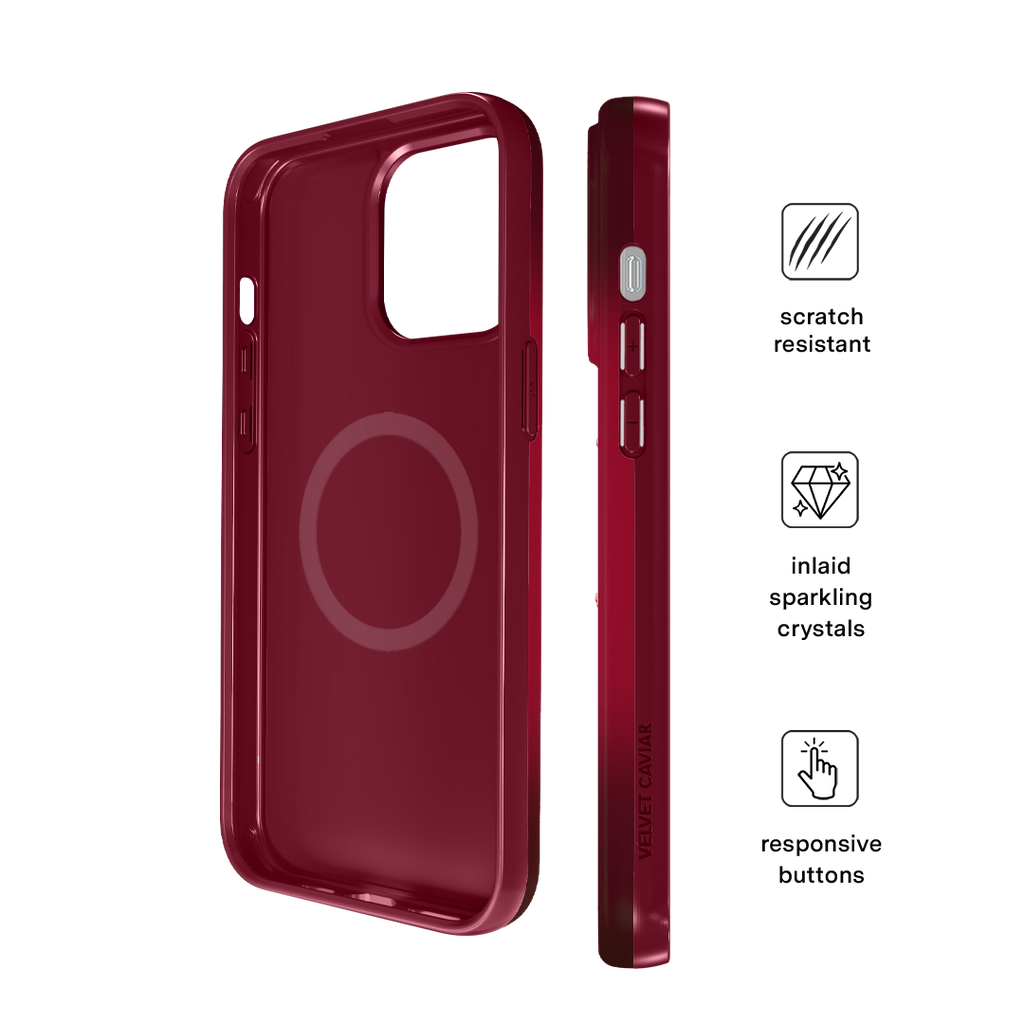 Black Cherry Crystal iPhone Case
