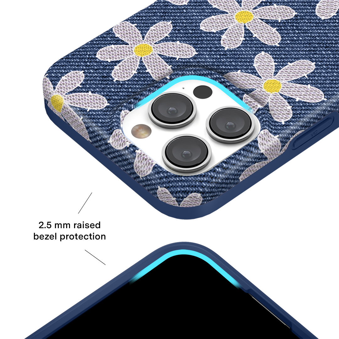 Denim Daisy iPhone Case
