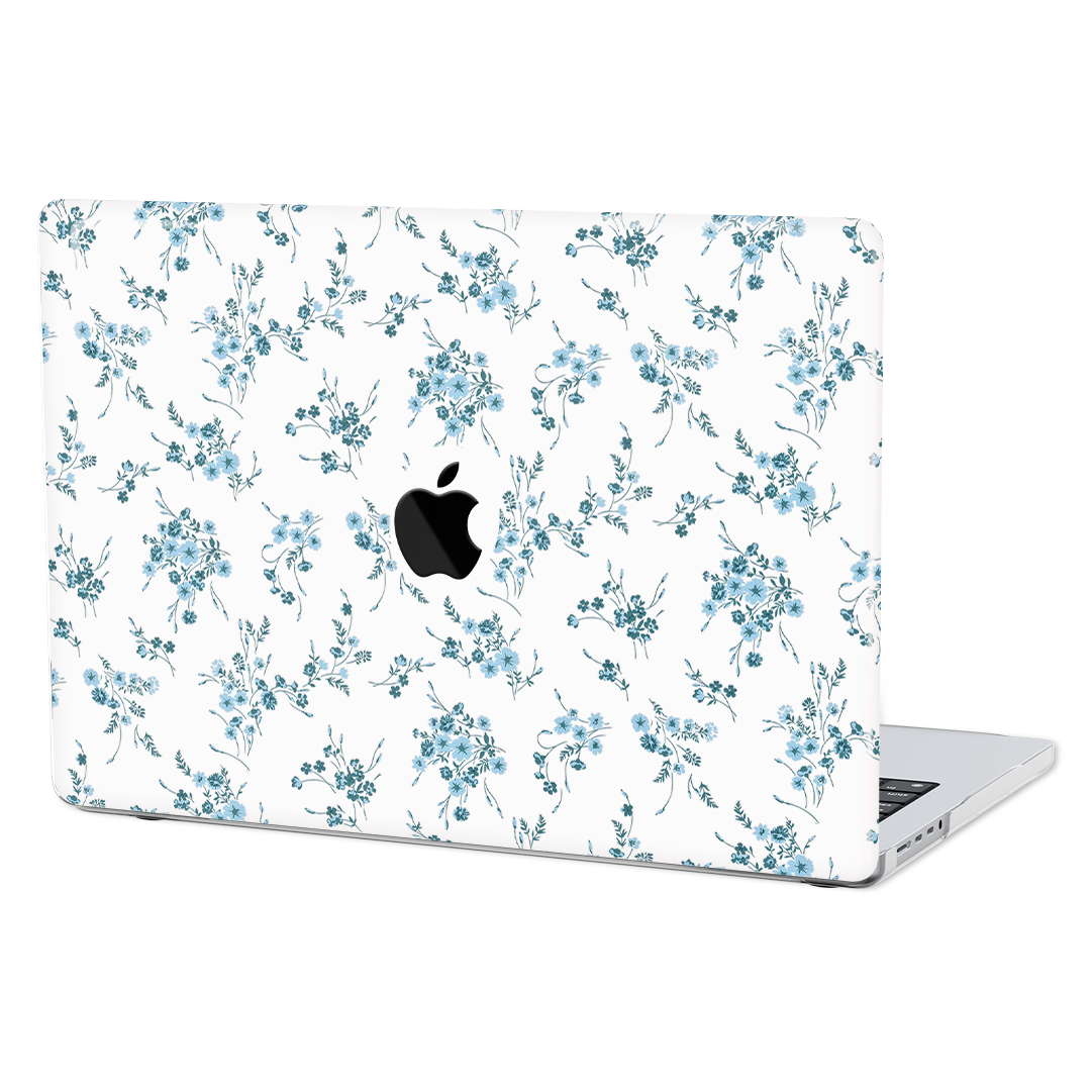 French Blue Floral MacBook Case